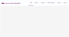 Desktop Screenshot of lotussparetreat.com